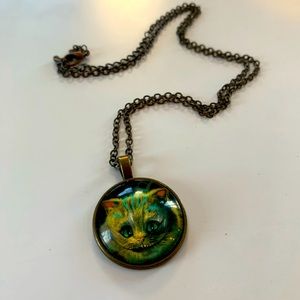2 for 8 SALE! Alice n Wonderland Cheshire necklace